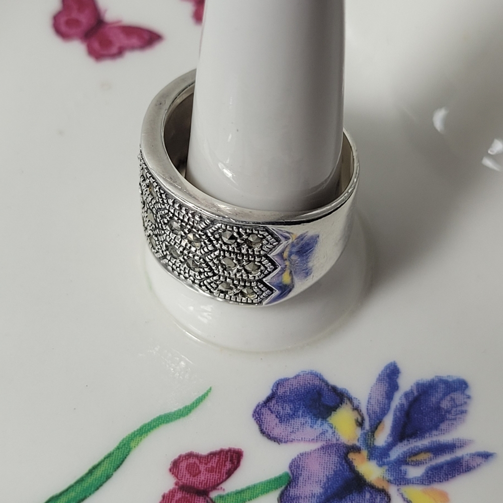 ❤ 925-SILVER VINTAGE RING SIZE 6.5 - Picture 7 of 9